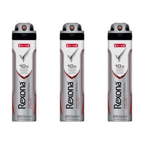 Rexona Antibacterial Desodorante Aerosol Masculino 90g - Kit com 03