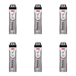 Rexona Antibacterial Desodorante Aerosol Masculino 90g - Kit com 06