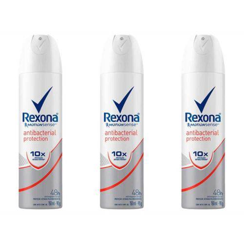 Rexona Antibacteriano Desodorante Aerosol Feminino 150ml (kit C/03)