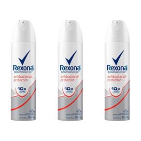Rexona Antibacteriano Desodorante Aerosol Feminino 150ml - Kit com 03