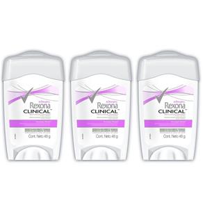 Rexona Clinical Women Desodorante Creme 48g - Kit com 03