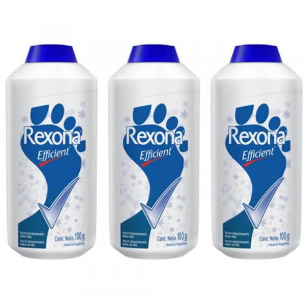Rexona Efficent Desodorante P/ Pés 100g (kit C/03)