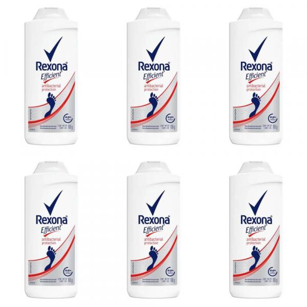 Rexona Efficient Talco Desodorante P/ Pés 100g (Kit C/06)