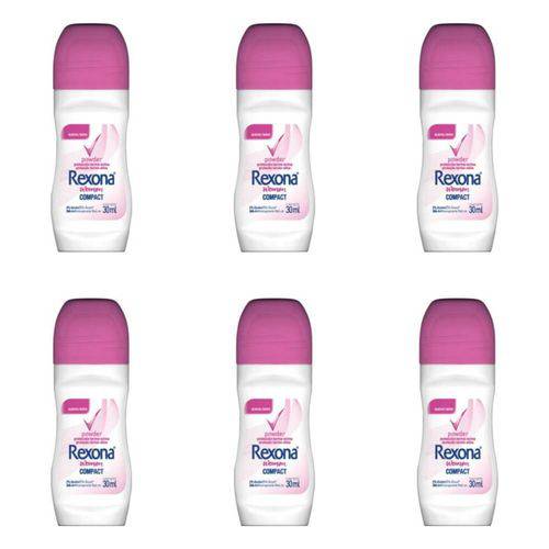 Rexona Powder Desodorante Rollon Feminino 30ml (kit C/06)