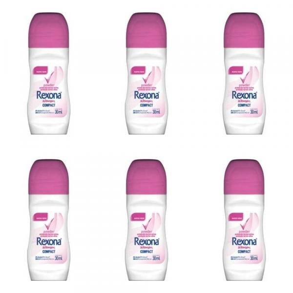 Rexona Powder Desodorante Rollon Feminino 30ml (Kit C/06)
