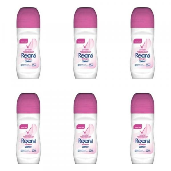 Rexona Powder Desodorante Rollon Feminino 30ml (Kit C/06)