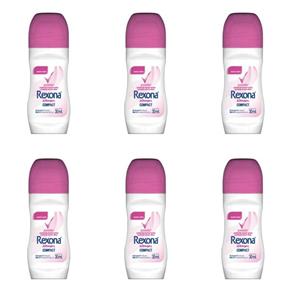 Rexona Powder Desodorante Rollon Feminino 30ml - Kit com 06