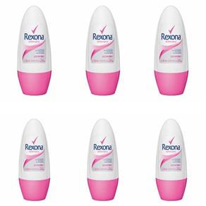 Rexona Powder Desodorante Rollon Feminino 50ml - Kit com 06