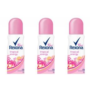 Rexona Teens Tropica Energy Desodorante Aerosol Feminino 62g - Kit com 03
