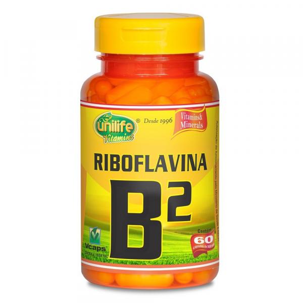 Riboflavina Vitamina B2 500mg 60 Cápsulas Unilife