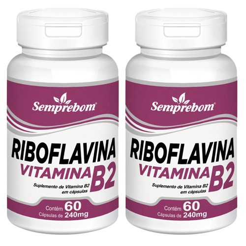 Riboflavina Vitamina B2 – Semprebom - 120 Cap. de 240 Mg.