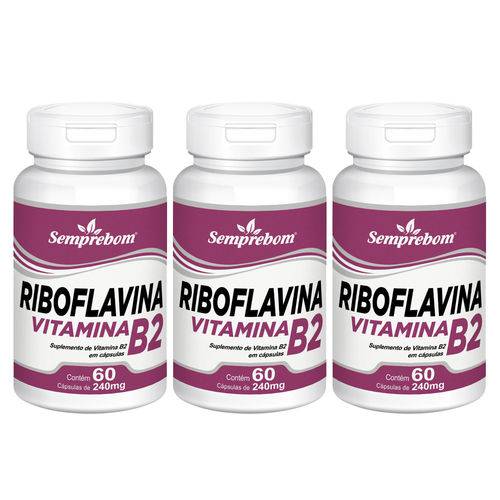 Riboflavina Vitamina B2 – Semprebom - 180 Cap. de 240 Mg