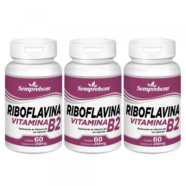 Riboflavina Vitamina B2 Semprebom - 180 Cap. de 240 Mg.