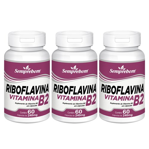 Riboflavina Vitamina B2 – Semprebom - 180 Cap. de 240 Mg.