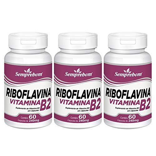 Riboflavina Vitamina B2 – Semprebom – 180 Cap. de 240 Mg.