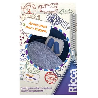 Ricca Acessórios para Viagem Kit - Travesseiro + Máscara + Protetores Auriculares Kit