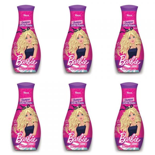 Ricca Barbie Cachos Definidos Shampoo 500ml (Kit C/06)