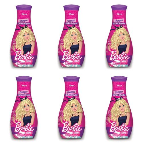 Ricca Barbie Cachos Definidos Shampoo 500ml (kit C/06)