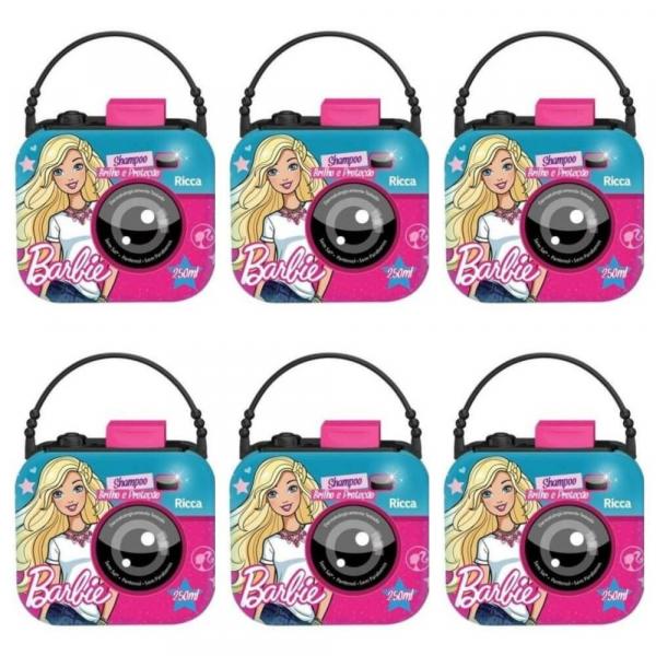 Ricca Barbie Câmera Digital Brilho Proteção Shampoo 250ml (Kit C/06)