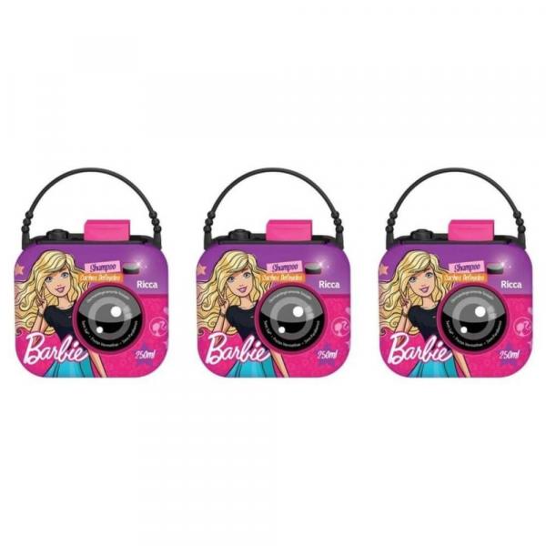 Ricca Barbie Câmera Digital Cachos Definidos Shampoo 250ml (Kit C/03)