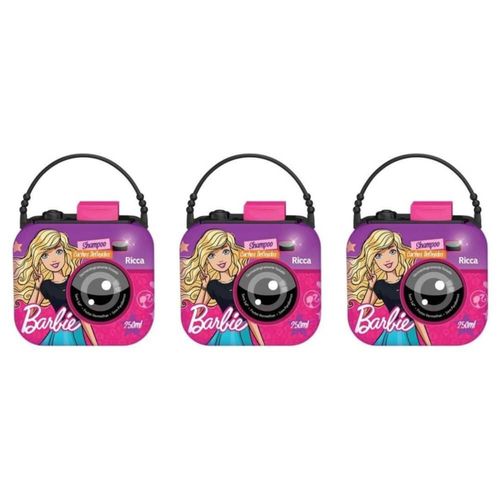 Ricca Barbie Câmera Digital Cachos Definidos Shampoo 250ml (kit C/03)