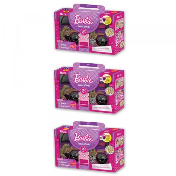 Ricca Barbie Kit Cachos Definidos Shampoo + Condicionador 250ml (Kit C/03)