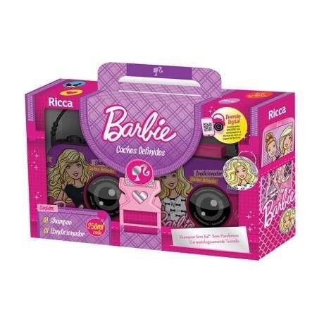 Ricca Barbie Kit Cachos Definidos Shampoo + Condicionador 250ml (Kit C/06)