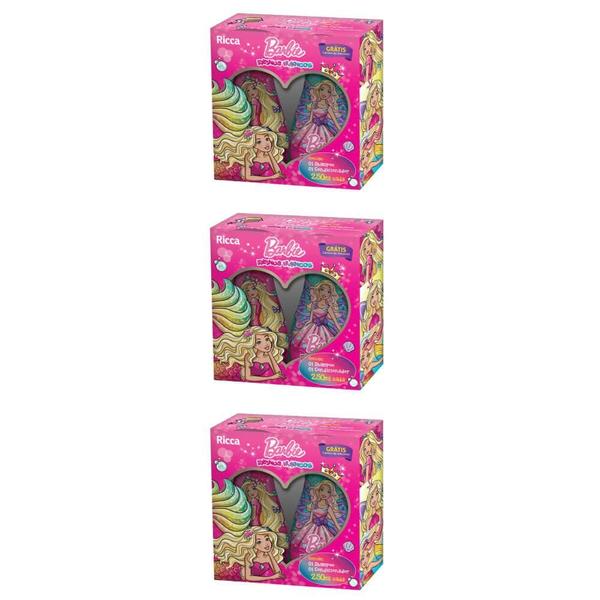 Ricca Barbie Reinos Mágicos Kit Shampoo + Condicionador 250ml (Kit C/03)