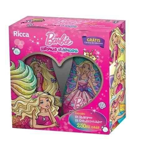 Ricca Barbie Reinos Mágicos Kit Shampoo + Condicionador 250ml (Kit C/12)