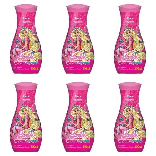 Ricca Barbie Reinos Mágicos Shampoo 250ml (kit C/06)