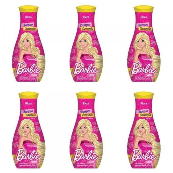 Ricca Barbie Shampoo Camomila 500ml (Kit C/06)