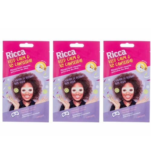 Ricca Máscara Facial Relaxante P/ Olhos C/1 (kit C/03)