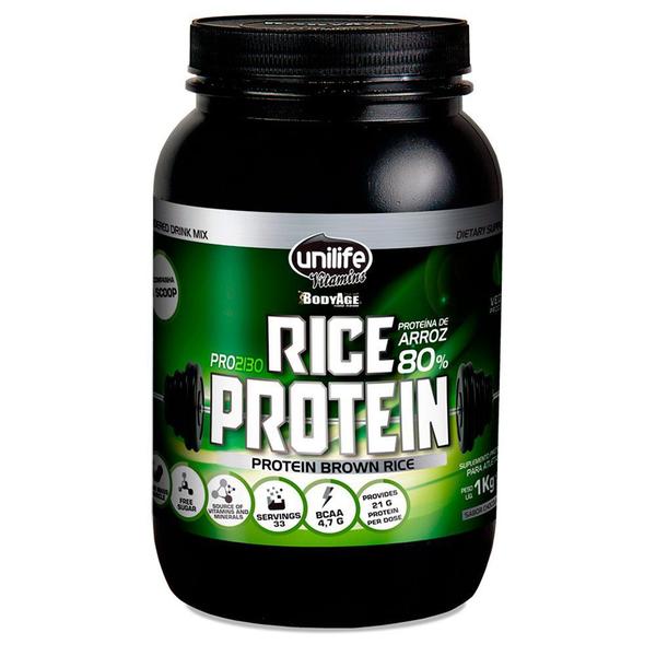 Rice Protein Chocolate Proteína de Arroz 1Kg Unilife