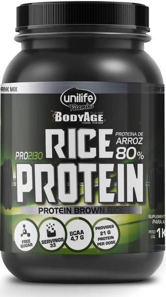 Rice Protein Proteína de Arroz Chocolate 1000g (1kg) Unilife