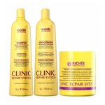 Richée Clinic Repair System Kit Shampoo + Cond. + Máscara Kg