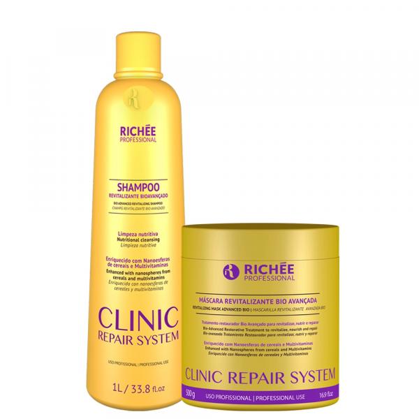 Richée Clinic Repair System Shampoo 1 Litro + Máscara 500g - Richée Professional