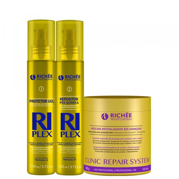 Richée Kit Riplex 2x110ml + Clinic Repair Máscara 500ml - Richée Professional