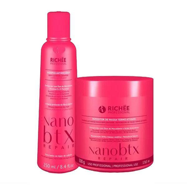 Richée NanoBtx Repair Repositor de Massa 500g + Shampoo Antiressíduo 250ml