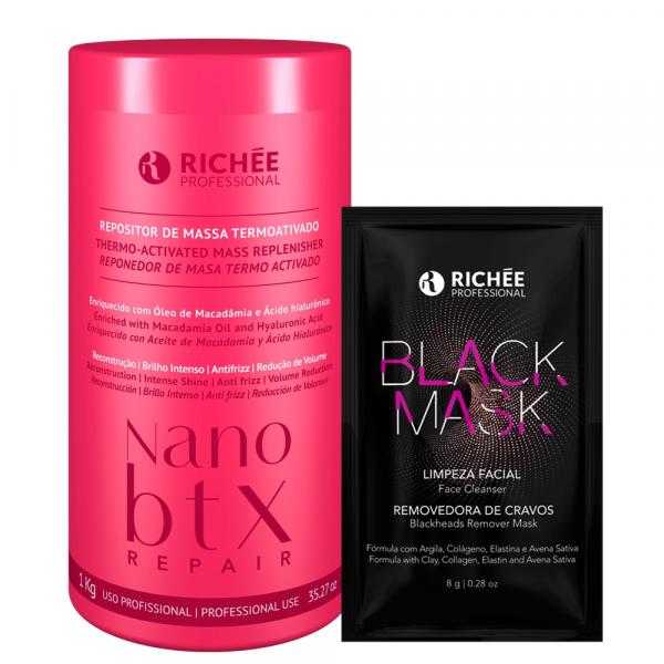 Richée Nanobtx Repair Repositor de Massa + Black Mask L F - Richée Professional
