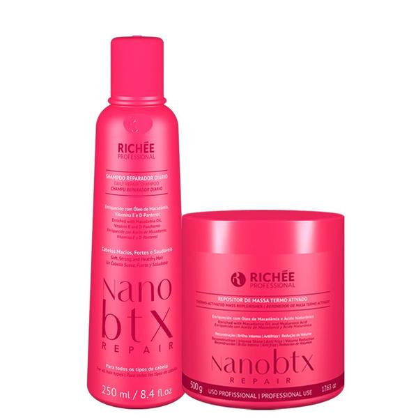 Richée Nanobtx Repositor de Massa + Shampoo Reparador Diário - Richée Professional