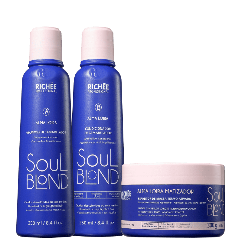 Richée Professional Soul Blond Tratamento Kit (3 Produtos)