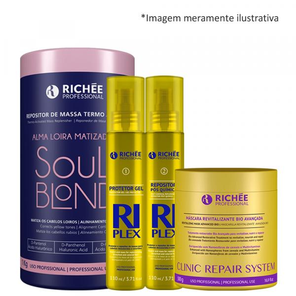 Richée Soul Blond + Kit RiPlex + Mascara Clinic Repair - Richée Professional