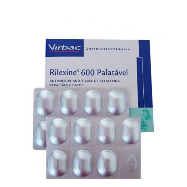 Rilexine 600mg 14 Comprimidos - Cartelas Avulsas + Bula - Virbac