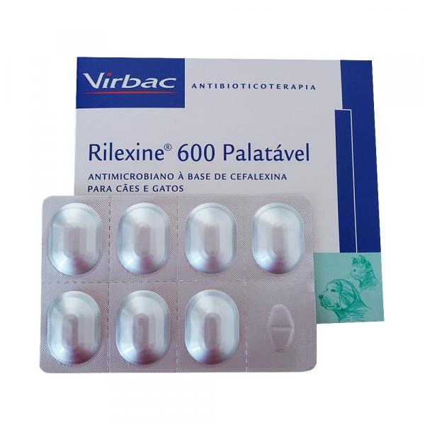 Rilexine 600mg - 7 Comprimidos - Cartela Avulsa + Bula - Virbac