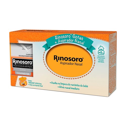Rinosoro Gotas com 30ml + Aspirador Nasal