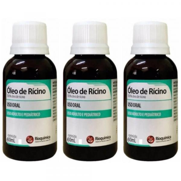 Rioquímica Óleo de Rícino 60ml (Kit C/03)