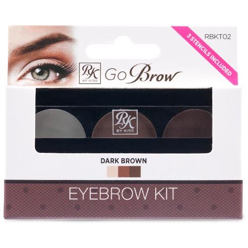 Rk Kiss New York Go Brow Eyebrow Kit - Dark Brown