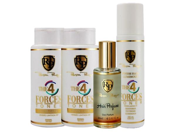 Robson Peluquero - Kit Matizador 4 Forces Shampoo + Máscara + Finish + Hair Perfum