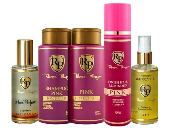 Robson Peluquero - Kit Pink Shampoo + Máscara + Finish + Hair Perfum + Argan