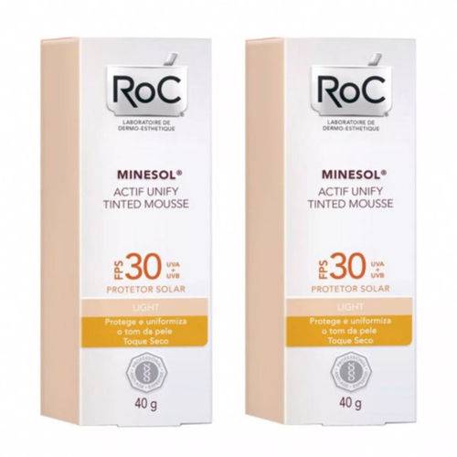 Roc Minesol Actif Unify Tinted Mousse Light Fps 30 2 Unidades